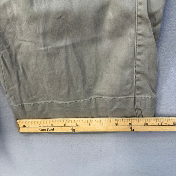 Joie Khaki Pant Womens 8 Tan Wide Leg Patch Pockets Business Casual Flat Front - Picture 13 of 13